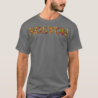 Boston city frukt stil t shirt