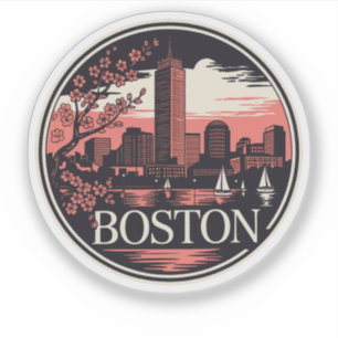 Boston City Massachusetts USA Klistermärken