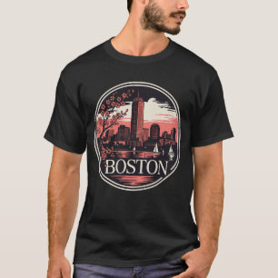 Boston City Massachusetts USA T Shirt