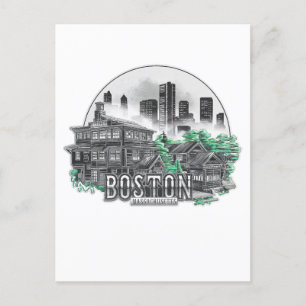 Boston City Massachusetts USA Vykort