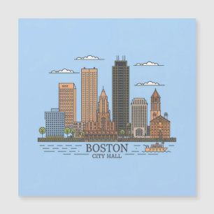 Boston City Skyline, boston ma silhuett