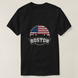 Boston City Skyline, boston ma siluett T Shirt