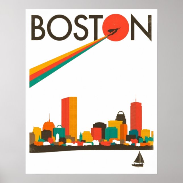 Boston City Skyline, Boston morsa skyline Poster (Framsidan)