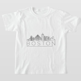 Boston City Skyline, Boston morsa skyline T Shirt