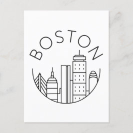 Boston City Skyline, Boston morsa skyline Vykort