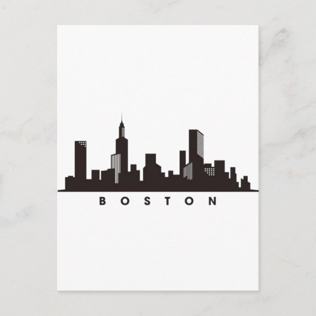 Boston City Skyline, Boston morsa skyline Vykort (Framsida)