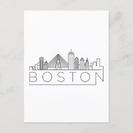 Boston City Skyline, Boston morsa skyline Vykort
