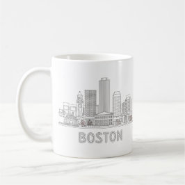 Boston City Skyline, Boston Morsa Us Skyline Kaffemugg