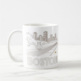 Boston City Skyline, Boston Morsa Us Skyline Kaffemugg