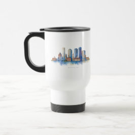 Boston City Skyline Watercolor | Modern Boston MOR Resemugg