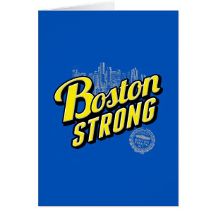 Boston City Strong RemMembers på Blue Hälsningskort
