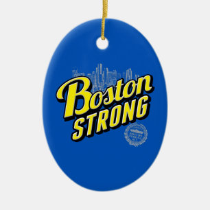 Boston City Strong RemMembers på Blue Julgransprydnad Keramik