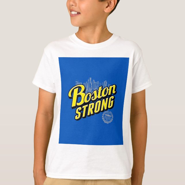 Boston City Strong RemMembers på Blue Tröja (Framsida)