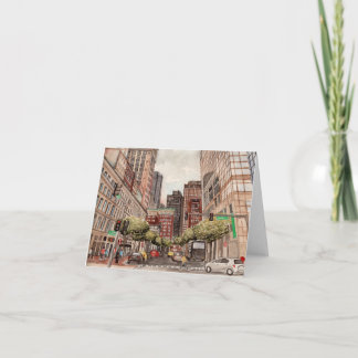 Boston Cityscape av Kate Boyington Blank Notecard Anteckningskort
