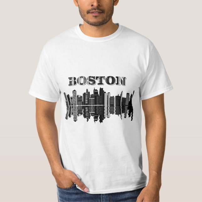 Boston Cityscape Tee Shirt (Framsida)