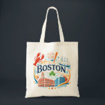 Boston Coastal Travel Illustration Tygkasse<br><div class="desc">Celebrate the charm of one of America’s most historic harbor cities with this vibrant coastal travel illustration inspired by Boston’s rich maritime culture, iconic architecture, and seaside traditions. This artwork combines playful nautical elements, historic city imagery, and classic coastal symbolism to create a cheerful design perfect for travelers, locals, and...</div>