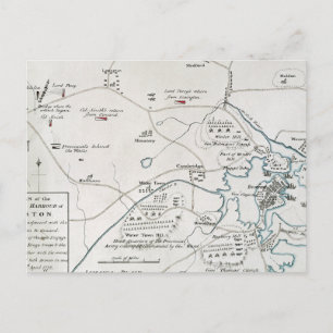 BOSTON-CONCORD KARTA, 1775 VYKORT