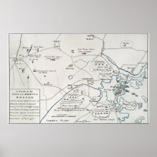 BOSTON--CONCORDKARTA, 1775 POSTER