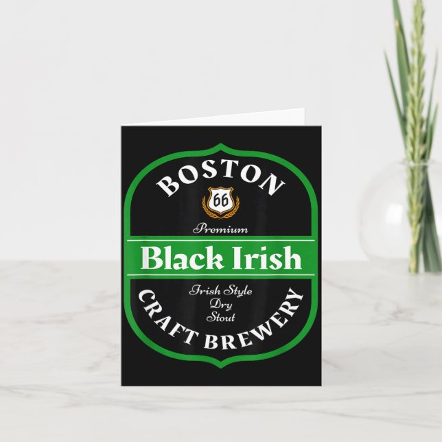 Boston Craft Brewery Boston Black Irish Stout Nove Kort (Framsida)