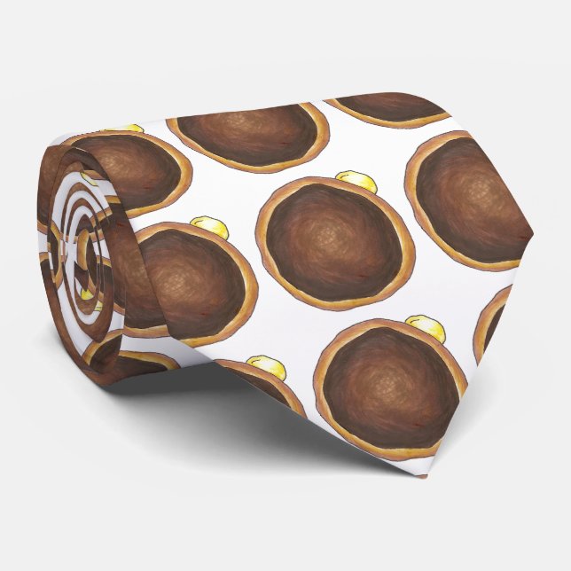 Boston Cream Creme Donut Doughnut Foodie Tie Slips (Rullad)