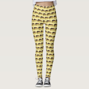 Boston Cream Creme Paj Slice Foodie Massachusetts Leggings
