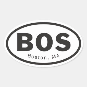 Boston-dekal Ovalt Klistermärke