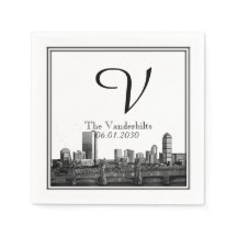 Boston Destination Wedding Napkin