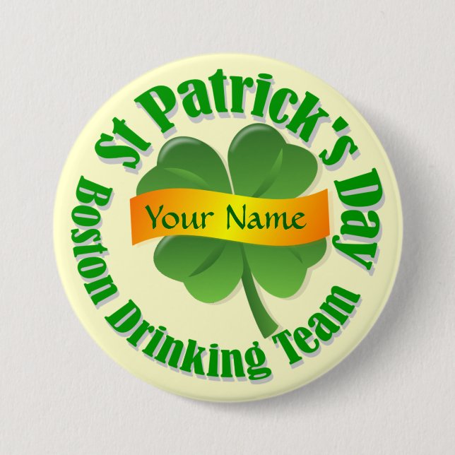 Boston-dricklaget St Patrick's Knapp (Framsida)