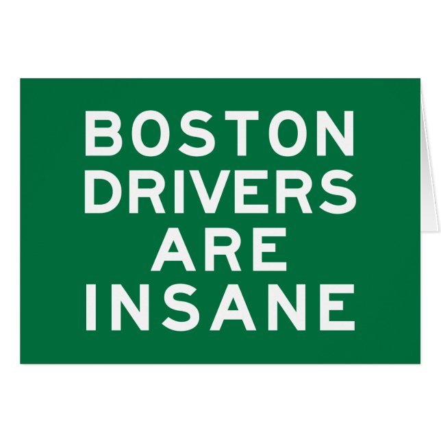 Boston-drivrutiner är omedvetna hälsningskort (Framsidan Horizontal)