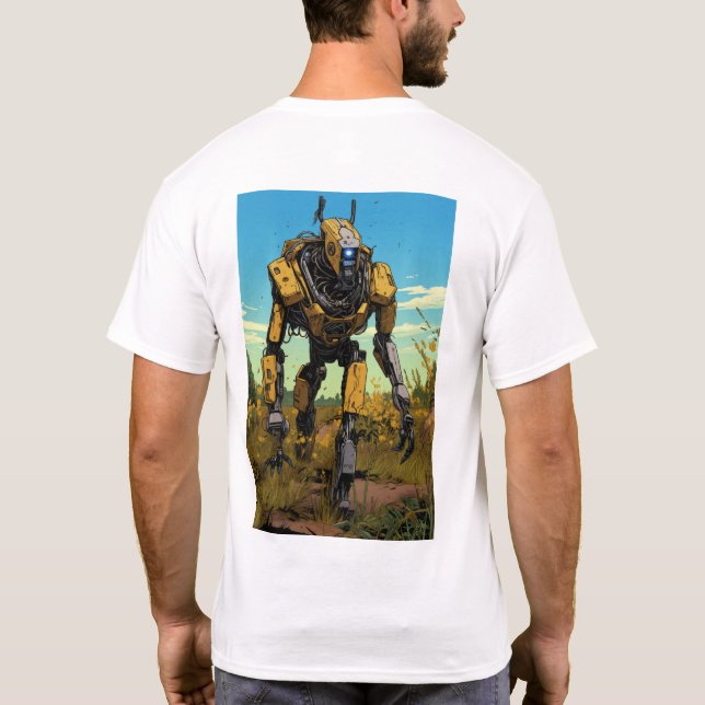 Boston Dynamics Robot Exploring Hett Prairie - T-S T Shirt (Baksida)