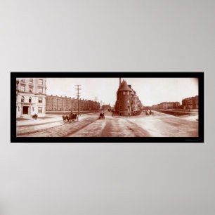Boston enormt foto 1903 för MORSAfyrgata Poster