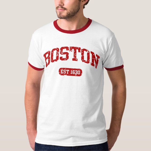 Boston Est 1630 Tee Shirt (Framsida)