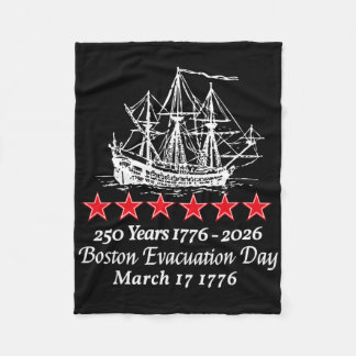 Boston Evacueringsdagen 1776 250 År Revolutionär Fleecefilt
