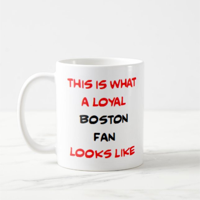 Boston-fan, lojal kaffemugg (Vänster)