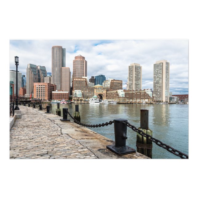 Boston Financial District and Water Front poster (Framsidan)
