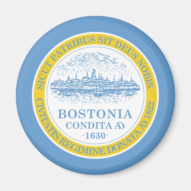 Boston Flagga Magnet (Framsidan)