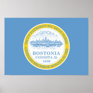 Boston Flagga Poster