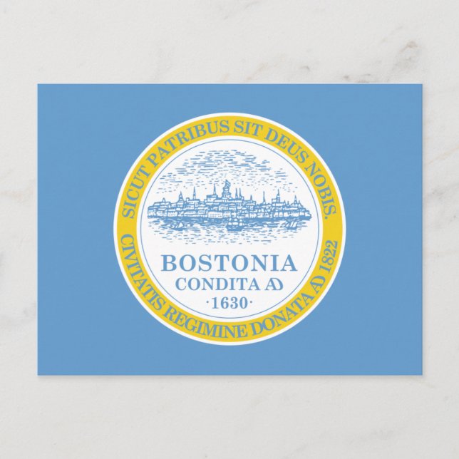 Boston Flagga Vykort (Framsida)