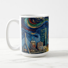 Boston Football Art 2026 Skyline Stadion Design Kaffemugg
