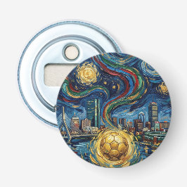 Boston Football Art 2026 Skyline Stadium Design Flasköppnare