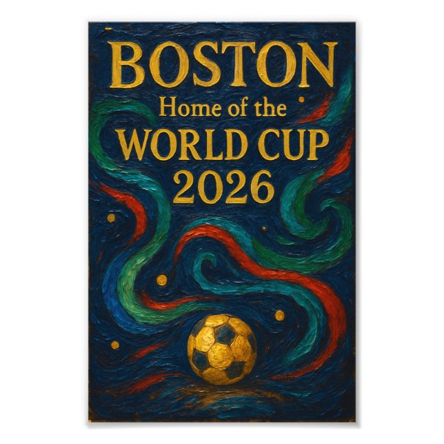 Boston Fotbollskonst 2026 Fotbollsdesign Fototryck (Framsidan)