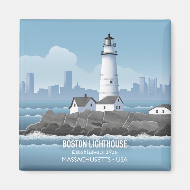 Boston fyr magnet (Framsidan)