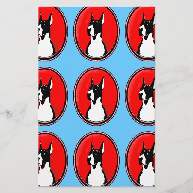 Boston Great dane Potrati (Framsida)