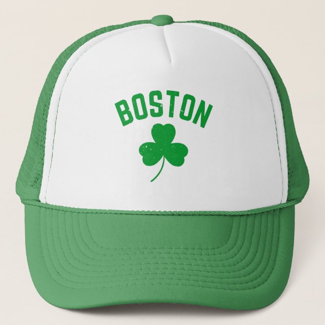 Boston Grönt Lucky Shamrock Keps (Framsida)