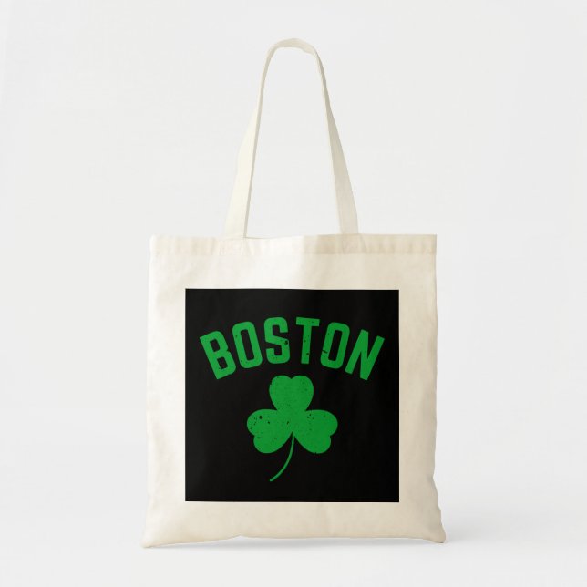 Boston Grönt Lucky Shamrock Tygkasse (Framsidan)