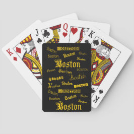 Boston Gult Typsnitt Casinokort