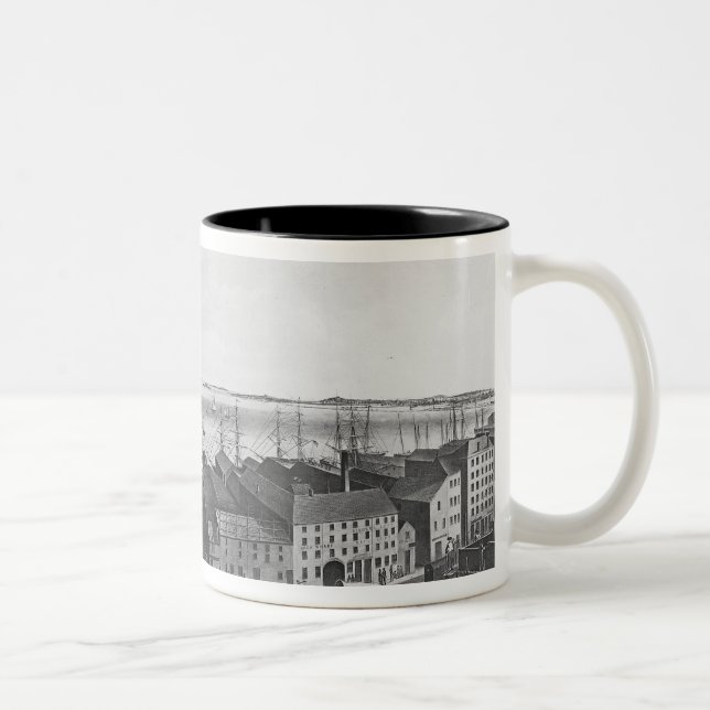 Boston hamn, 1854 Två-Tonad mugg (Höger)