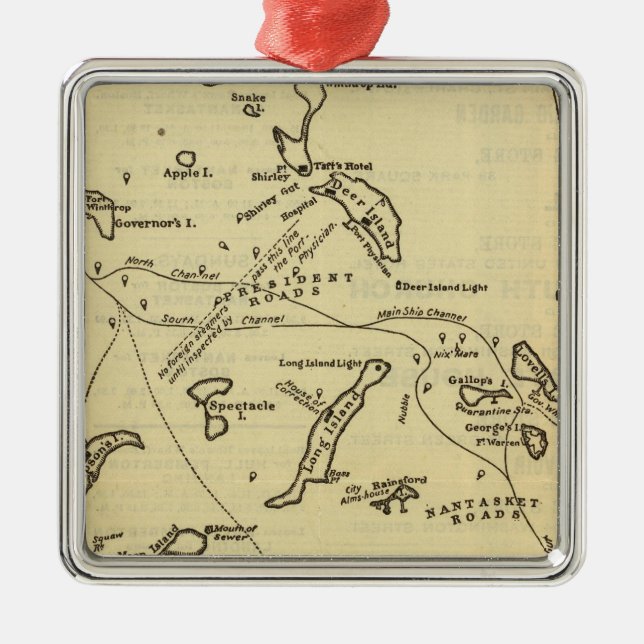 Boston hamn 2 julgransprydnad metall (Framsidan)