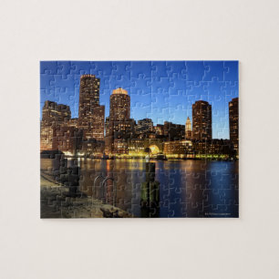 Boston hamn och horisont. Boston är en av 7na Pussel
