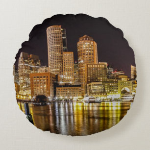 Boston hamn rund kudde